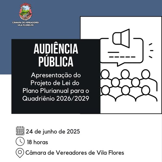 📣 CONVITE PARA AUDIÊNCIA PÚBLICA