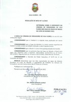 Expediente de trabalho na Câmara de Vereadores 