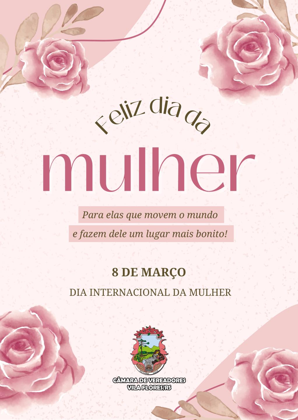 Feliz dia Internacional da Mulher! 