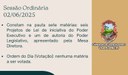 Resumo da Sessão Ordinária, realizada no dia 02/06/2025. Resumo da Sessão Ordinária, realizada no dia 02/06/2025.