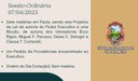 Resumo da Sessão Ordinária, realizada no dia 07/04/2025. Resumo da Sessão Ordinária, realizada no dia 07/04/2025.