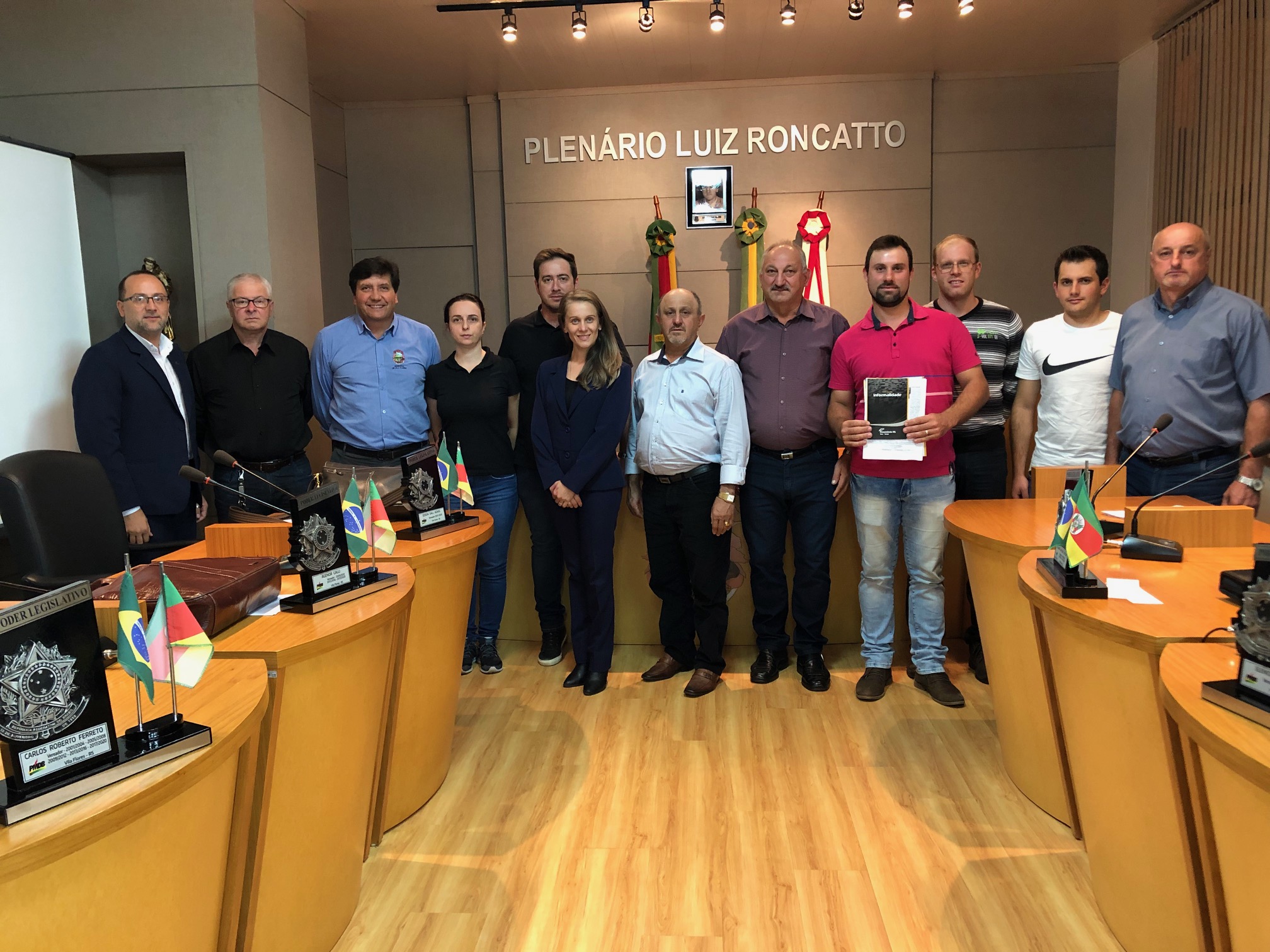 Sindilojas Nova Prata visita Câmara Municipal de Vereadores de Vila Flores